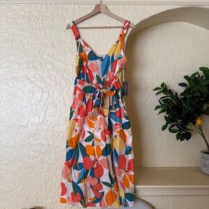 Women’s Multicolor Floral Tie-Waist Sundress
